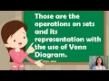 Grade 7 Math Quarter 1 Week 2 Solving Problems Involving Sets with the Use of Venn Diagram