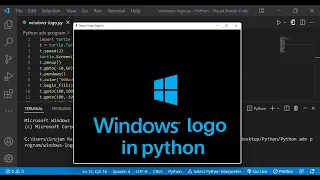 How to Draw Windows Logo Using Python Turtle Microsoft Windows 10 Windows 11