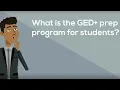 GED all-inclusive prep program for students
