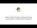 Write a Python Program to Retrieve Strings Starting With m And Having 5 Characters