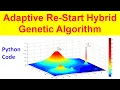 Adaptive Re-Start Hybrid Genetic Algorithm for Global Optimization Python Code