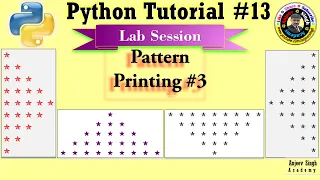 Python Tutorial Pattern Printing 3 Loop Concept