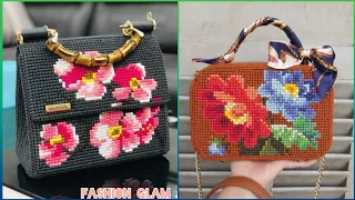 Best New Cross Stitch Embroidery Patterns Plastic Canvas Bags And Purses Styles For Women s