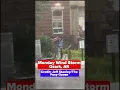 Man braves intense winds to save American flag
