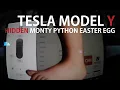 Tesla Model Y Monty Python Easter Egg