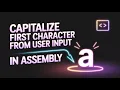 EMU8086 Assembly Language Write a program to Take input capitalize first letter display on screen