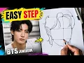 How to draw BTS Jungkook drawing