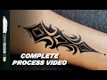 Tribal Wrist Tattoo Black Gel Pen Art Unique Tattoo Design