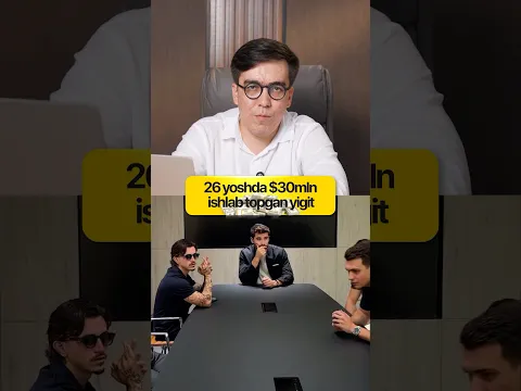 26 yoshda 30 million $ ishlab topgan insondan 3 ta maslahat