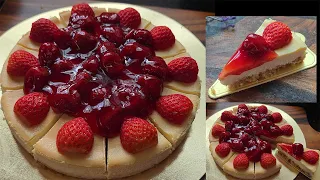 สตรอเบอรี่ชีสพาย สูตรทำขาย มือใหม่ทำตามได้เลย  lแม่มิ้วl Strawberry cheese pie