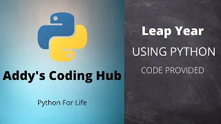 Python code to check leap year Leap year Programme Python Hindi