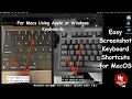 Keyboard Shortcuts for Screenshots on MacOS for Mac Windows Keyboards