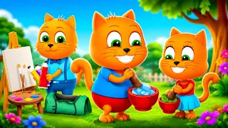 LOS OBJETOS QUE FALTAN - Familia de Gatos - Dibujos Animados Para Niños 4K