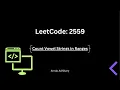 Count Vowel Strings in Ranges Leetcode 2559