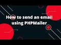 How to send an email using PHPMailer in PHP PHP Tutorial