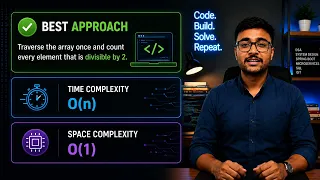 DSA Count Even Numbers in Array Python Best Approach O n