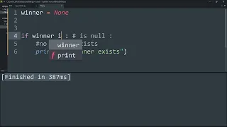 Referring to the null object in Python