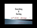 Arrays - Linear Search Bubble Sort