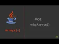 Arrays With Java Why Arrays