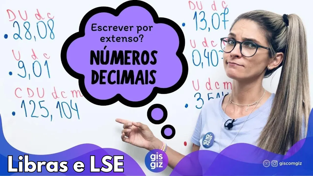 [LIBRAS e LCE ] LEITURA E ESCRITA DOS NÚMEROS DECIMAIS 5º 6º ANOS \Prof. Gis/