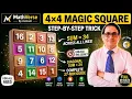 Magic Square 4 4 Solving Method full Detailed Guide Mathverse by Avinash