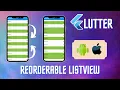 Re Orderable ListView Draggable ListView in Flutter
