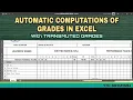 HOW TO COMPUTE GRADES IN MS EXCEL DEPED - Easy Tutorial