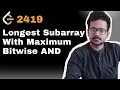 2419 Longest Subarray With Maximum Bitwise AND