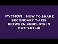 PYTHON How to share secondary y-axis between subplots in matplotlib