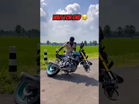 Police Experiment Mt 15 Wheel 🚀😂 #subscribe #youtube #motorcycle #bikerider #ktm #funny #shorts