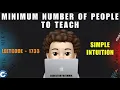 Minimum Number of People to Teach Logical Reasoning Leetcode 1733 codestorywithMIK
