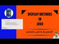 Display Methods in Java println print and printf