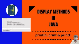 Display Methods in Java println print and printf