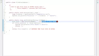 HOW TO GET FILE SIZE IN BYTES USING JAVA