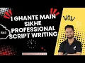 Script writing Ep-1 Introduction To Film making and Script Writing Kritesh Agarwal Cineverse