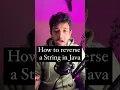 Reverse a String in java How to reverse string in java Java tutorial Java programming