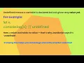 JavaScript Undefined Explained in 25 Seconds Avoid Beginner Bugs
