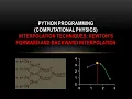 Python 19-Numerical methods-Newton s forward and backward interpolation methods