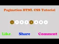How To Create Pagination Design using HTML and CSS UI Tutorial