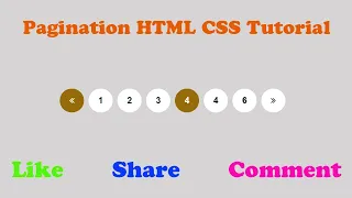How To Create Pagination Design using HTML and CSS UI Tutorial