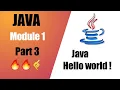 Java Tutorials in Hindi Module 1 Part 3 1 Program Hello World