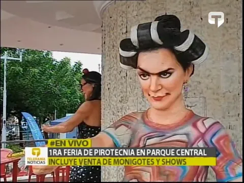 1era feria de pirotecnia en parque central incluye venta de monigotes y Shows