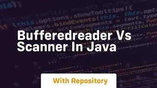 bufferedreader vs scanner in java