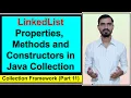 LinkedList Methods Constructors in Java LinkedList Properties in Collections by Deepak