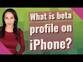 What is beta profile on iPhone