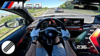 BMW 5-Series i5 M60 xDrive *820Nm* Top Speed Drive on German Autobahn🏎