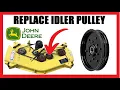 How To Replace Flat Idler Pulley - John Deere Lawn Tractor Mower 345