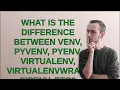 What is the difference between venv pyvenv pyenv virtualenv virtualenvwrapper pipenv etc