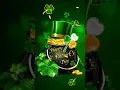 Green St Patricks day wish font Animated