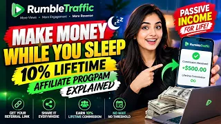 Make Money While You Sleep 😴 10% Lifetime Affiliate Program Explained | RumbleTraffic
